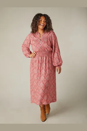 Live Unlimited London Womens Paisley Shirred Waist Midaxi Dress - Size 14 UK