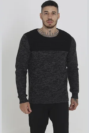 Brave Soul Mens Crew Neck Chunky Knit Jumper - - Size Medium