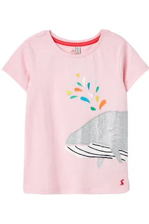 Joules Girls Astra Short Sleeve Crew Neck Artwork T Shirt - Cotton - Size 5Y