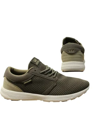 Supra Hammer Run Grey Mesh Lace Up Casual Mens Running Trainers 08128 036 B84D - - Size UK 5.5