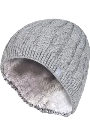 Heat Holders Womens Ribbed Cable Knit Fleece Lined Thermal Knitted Beanie Hat - - One Size