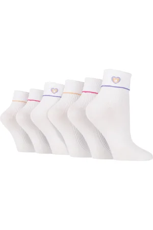 Wild Feet Womens 6 Pairs Ladies Lounge Turn Cuff Socks