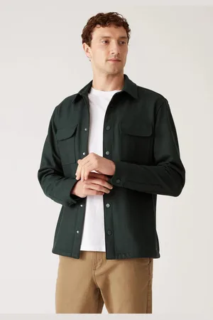 Autograph Mens Wool Blend Overshirt in - Size 4XL