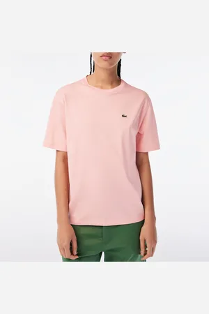 Lacoste Womens Crewneck Premium Cotton T-Shirt in - Size 6 UK