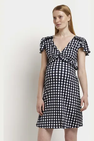 River Island Womens Mini Dress Maternity Frill Cotton - Size 10 UK