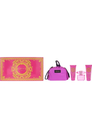VERSACE Womens Bright Crystal Absolu Eau de Parfum 90ml, Shower Gel 100ml, Body Lotion + Pouch - One Size