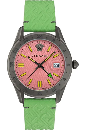 VERSACE Greca Time Gmt Mens Watch VE7C00323 Leather (archived) - One Size