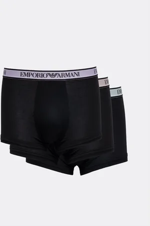 Emporio Armani Mens 3-Pack Core Logoband Trunks - - Size Small