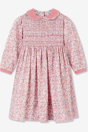 Sarah Louise Girls Floral Smocked Dress in - Size 4Y