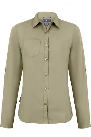 Craghoppers Womens/Ladies Expert Kiwi Long-Sleeved Shirt (Pebble Brown) - - Size 16 UK
