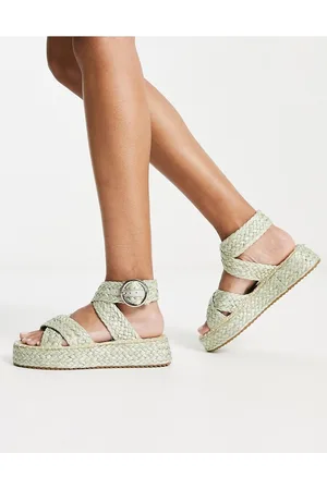 ASOS Womens Journey raffia espadrille in - Size UK 2