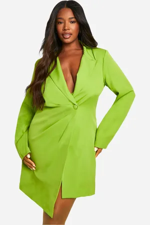 Boohoo Womens Plus Woven Drape Detail Blazer Dress - - Size 26 UK