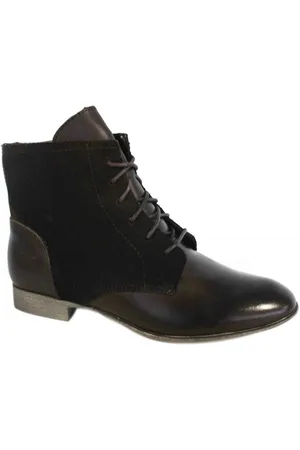 Hush Puppies Farland Ankle Leather Dark Boots Shoes Womens H506631 B34B - Size UK 5