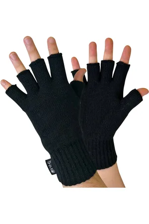 THMO Mens 3M Thinsulate Insulation Lined Fingerless Gloves - Size Medium
