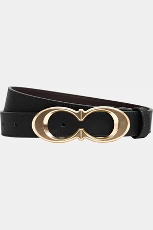 Coach Womens 25mm Kissing C Buckle Leather Belt - - Size Medium