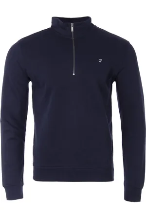 Farah Mens Aintree 1/4 Zip Sweat in Cotton - Size X-Large