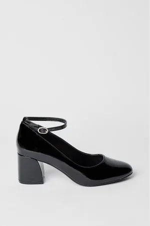 Oasis Womens Venisha Medium Block Heel Ankle Strap Court Shoes - - Size UK 3