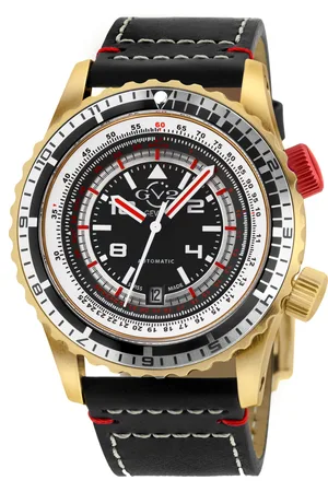 GV2 by Gevril Contasecondi Mens Yellow Gold case Calfskin Leather Watch - - One Size