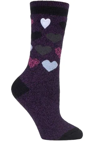 Heat Holders Womens Lite - Ladies Thin Winter Thermal Socks in Fashion Styles - Matlock - Nylon - Size UK 4-8