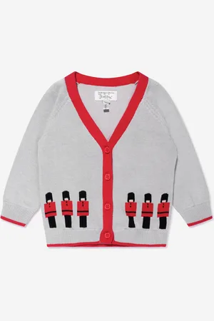 Rachel Riley Baby Boys Soldier Intarsia Cardigan in - Size 6M