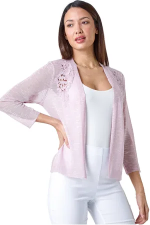 Roman Womens Lace Applique Knit Shrug - - Size 20 UK