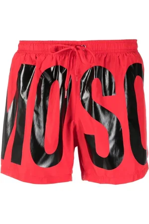 Moschino Mens Brand Print Logo Short Swim Shorts - Size Large