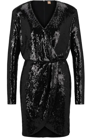 HUGO BOSS Womens Epalleta Dress in - Size 6 UK