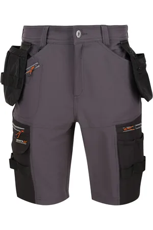 Regatta Mens Infiltrate Detachable Holster Pocket Shorts (Iron/Black) - - Size 34 Regular