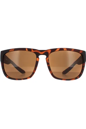Dragon Square Mens Matte Tortoise Bronze Sunglasses - - One Size