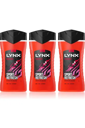 Lynx Mens Recharge 12-H Refreshing Fragrance Shower Gel Body Wash for Men, 3x225ml - - One Size