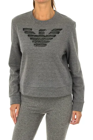 Emporio Armani Womens long-sleeved round neck sweater 7V5M75-5J42Z - Cotton - Size EU 48 (Womens)