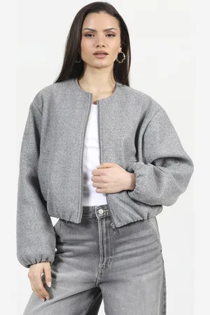 Brave Soul Womens Oversized Cropped Bomber Style Jacket - Size 12 UK