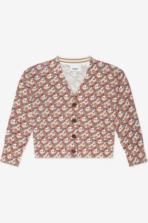 Burberry Girls Nicolette Bears Cardigan in - Size 8Y