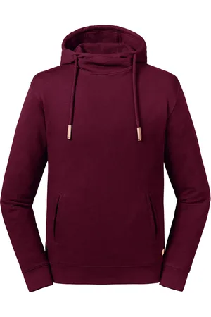 Russell Athletic Adults Unisex Pure Organic High Collar Hooded Sweatshirt - Size X-Small