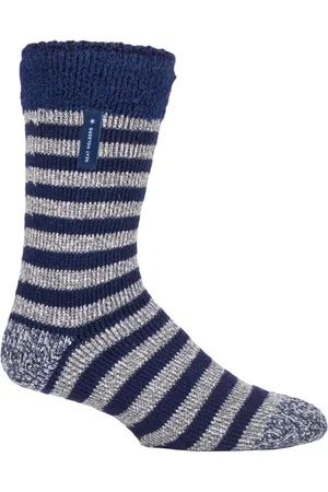 Heat Holders Mens Warm Luxury Fleece Lined Lounge Bed Socks - - Size 6-11