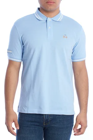 La Martina Mens Regular Fit Short Sleeve Polo YMP014-PK031 - - Size Small