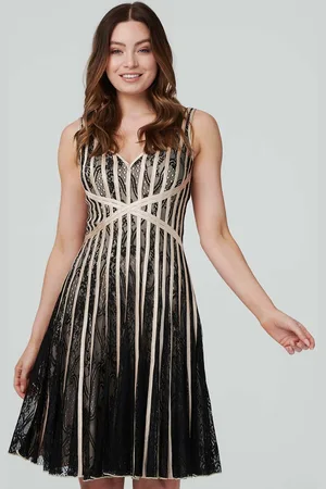 Izabel London Womens Multi Striped Mesh Occasion Dress - Size 10 UK