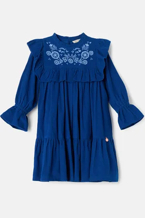Angel & Rocket Girls Theodora Cord Embroidered Dress - Size 10Y