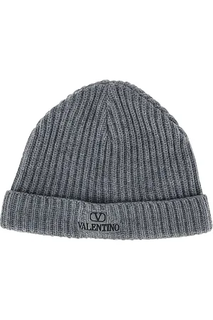 VALENTINO Pre-owned Mens Garavani Logo Beanie Hat in Wool - One Size