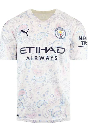 PUMA FC Manchester City Mens White Football Shirt - - Size X-Small