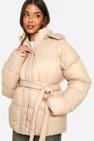 Boohoo Womens Belted Puffer Jacket - - Size 12 UK