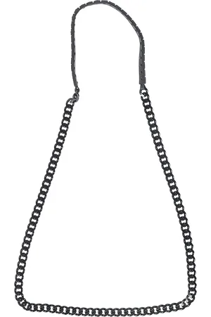 Burberry Pre-owned Womens Studded Leather Curb Chain Necklace in Metal - One Size