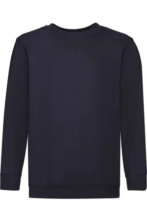 Fruit Of The Loom Childrens Unisex Set In Sleeve Sweatshirt (Deep Navy) - - Size 3-4Y