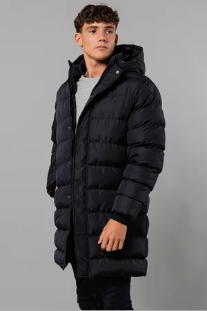 French Connection Mens Hooded Parka Longline Jacket - Size Medium