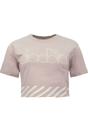 Diadora Crop Womens Smoke T-Shirt - Size Small