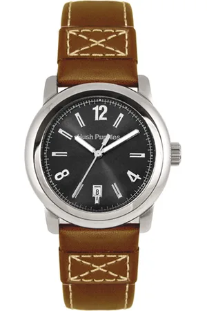 Hush Puppies : Mens Black Watch.. - Leather - One Size