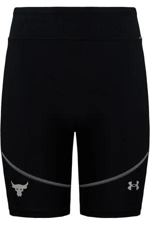 Under Armour Project Rock HeatGear /Beige Womens Bike Shorts 1366005 001 - Size X-Small