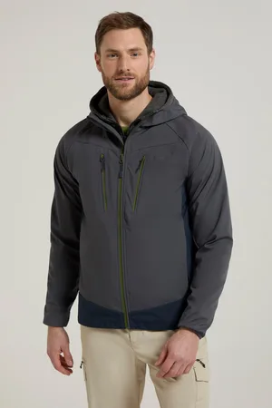 Mountain Warehouse Mens Ambit Lightweight Soft Shell Jacket (Dark ) - Size X-Small