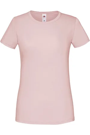Fruit Of The Loom Womens/Ladies Iconic T-Shirt (Powder Rose) - - Size 2XL