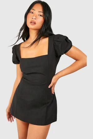 Boohoo Womens Petite Puff Sleeve Mini Dress - - Size 8 UK